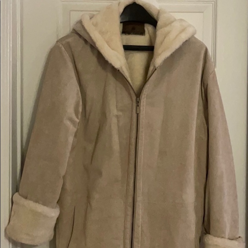 St. John’s Bay Genuine Leather Suede coat